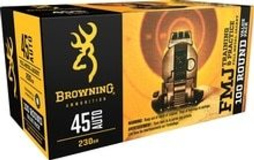 Browning 45 Auto Ammunition B191800454 230 Grain Full Metal Jacket 100 Rounds