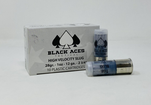 Black Aces Tactical 12 Gauge Ammunition BAT12SLUG 2-3/4" 1 oz High Velocity Slug 10 Rounds
