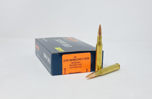 HSM 270 Winchester Ammunition HSM-BER270130VLD 130 Grain Berger Hollow Point Hunting VLD 20 Rounds