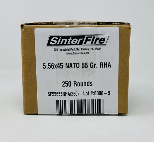 SinterFire 5.56x45mm NATO Ammunition SF55655RHA 55 Grain Frangible 250 Rounds