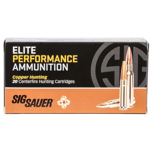 Sig Sauer 243 Win Ammunition E243H1-20 80 Grain Elite Copper Hunting Hollow Point 20 Rounds