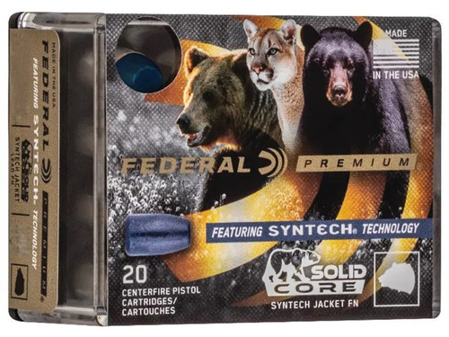 Federal 40 S&W Ammunition P40SHC1 200 Grain Solid Core Syntech Jacket Lead Flat Nose 20 Rounds