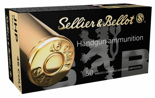 Sellier & Bellot 45 Colt Ammunition SB45F 230 Grain Jacketed Hollow Point 50 Rounds