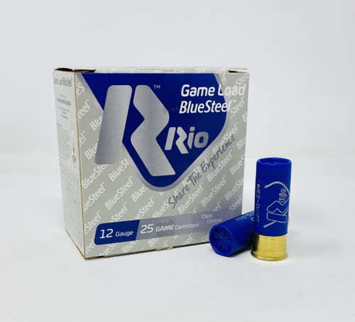 Rio 12 Gauge Game Load Blue Steel Ammunition GLBS366CASE 2-3/4" 1-1/4 oz #6 Shot CASE 250 Rounds