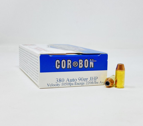 Corbon 380 Auto Ammunition SD3809050 90 Grain Jacketed Hollow Point 50 Rounds