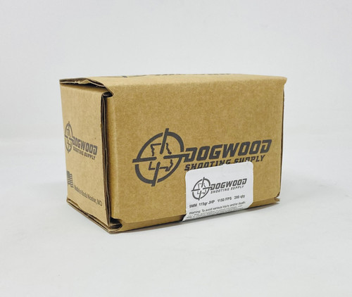 Dogwood Shooting Supply 9mm Luger Ammunition DW9100 115 Grain Jacketed Hollow Point 200 Rounds