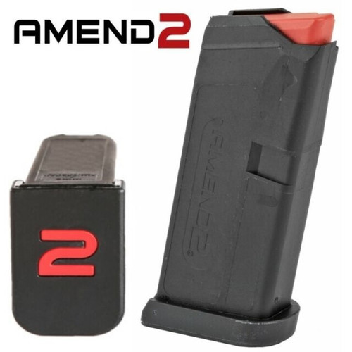 Amend 2 A2-43 Magazine For Glock 43 A2GLOCK43BLK 6 Rounder Black