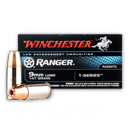 Winchester Ranger 9mm Luger Ammunition RA9XSTC 147 Grain T-Series