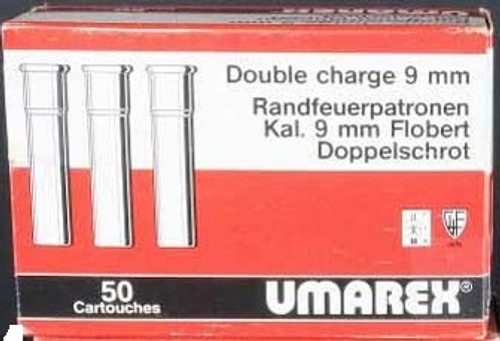 Umarex 9mm Flobert Ammunition *NOT LUGER* AM1688P #9 Double Charge 50 Rounds