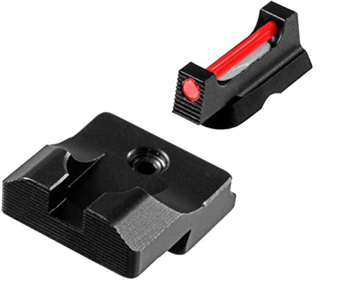 TruGlo Fiber-Optic Pro Competition Handgun Sights TG132G2  w/ Blacked-Out Rear Sight For Glock