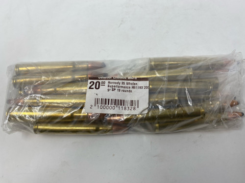 Hornady 35 Whelen Superformance H81193BAG19 200 gr SP Bag 19 Rounds