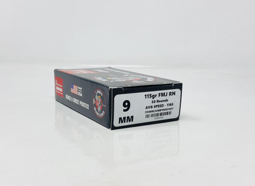 LMMG 9mm Luger **REMAN** Ammunition LMMG9MMFMJ50 115 Grain Full Metal Jacket 50 Rounds