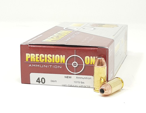 Precision One 40 S&W Ammunition PONE93 180 Grain XTP Hollow Point 50 Rounds