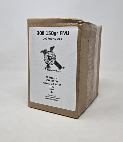 Ten Ring 308 Win Ammunition TR308FMJ150200 150 Grain Full Metal Jacket BULK 200 Rounds