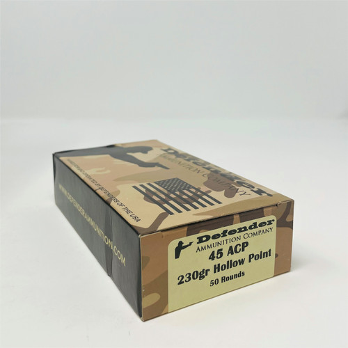 Defender 45 ACP Ammunition DEF45ACP230HPN 230 Grain Hollow Point 50 Rounds