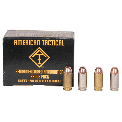 American Tactical *Reman* 45 GAP Ammunition ATIA45GAP230 230 Grain Total Copper Jacket 50 Rounds