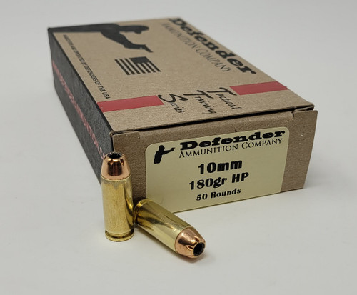 Defender 10mm *REMAN* Ammunition DEF10MM180HP 180 Grain Hollow Point 50 Rounds