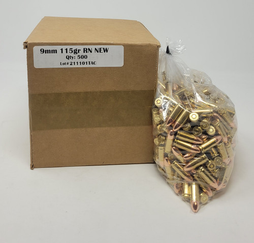 Range Target 9mm Luger Ammunition RT9MM115RN 115 Grain Round Nose 500 Rounds