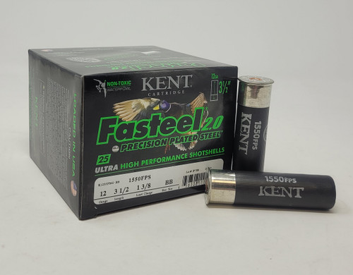 Kent Cartridge Fasteel 12 Gauge Ammunition K1235FS40BB 3-1/2" 1-3/8oz BB Shot 1550fps 25 Rounds