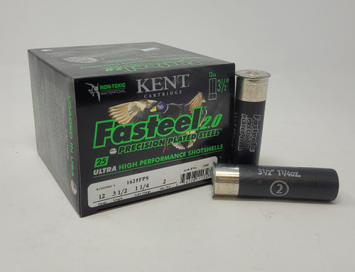 Kent Cartridge Fasteel 12 Gauge Ammunition K1235FS362 3-1/2" 1-1/4oz #2 Shot 1625fps 25 Rounds