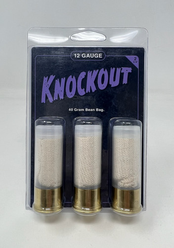 Reaper Defense Knockout 12 Gauge Ammunition RDG1201 2-3/4" 40 Gram Bean Bag 3 Rounds