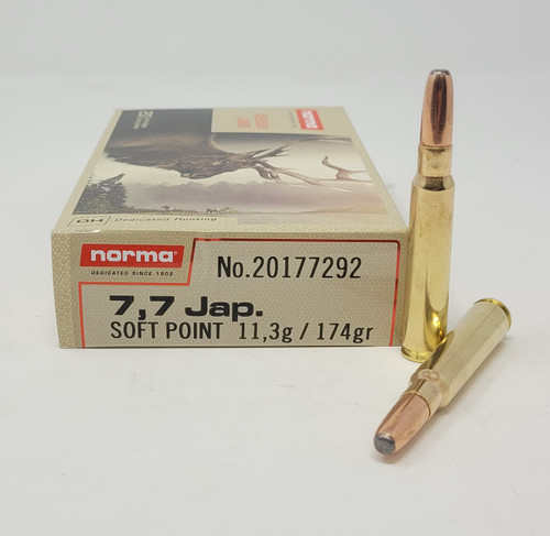 Norma 7.7 Japanese Ammunition NORMA20177292 174 Grain Soft Point 20 Rounds