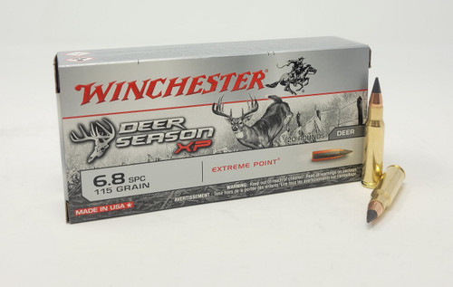 Winchester Deer Season 6.8mm SPC Ammunition X68SPCDS 115 Grain Extreme Point Ballistic Tip 20 Rounds