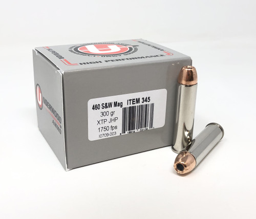 Underwood 460 S&W Mag Ammunition 300 Grain XTP Jacketed Hollow Point UW345 20 Rounds