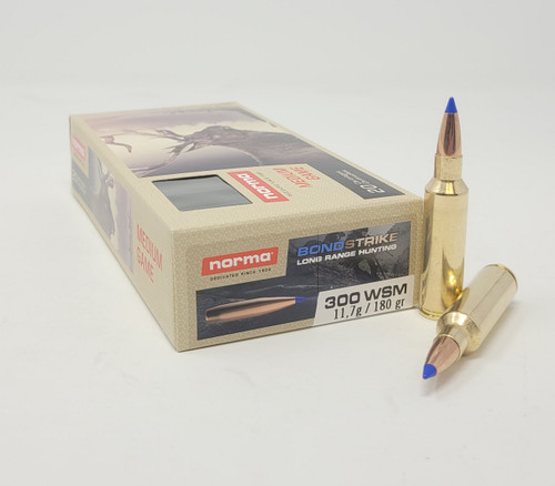 Norma 300 WSM Ammunition NORMA20176782 180 Grain Bondstrike Ballistic Tip 20 Rounds