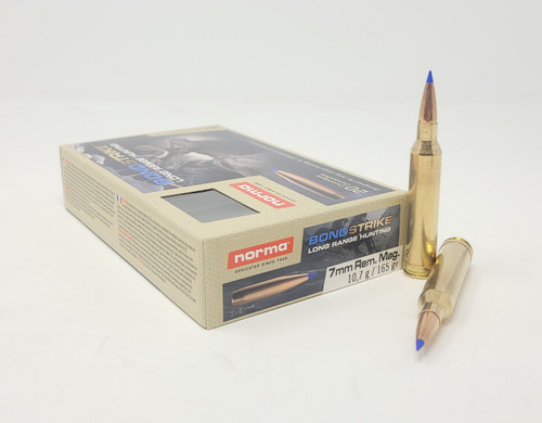 Norma 7mm Rem Mag Ammunition NORMA20171522 165 Grain Bondstrike Ballistic Tip 20 Rounds