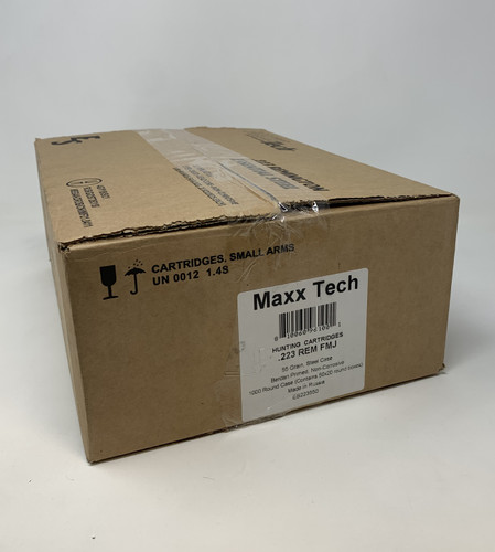 MaxxTech Essential Steel 223 Remington Ammunition MTES223REMCASE 55 Grain Full Metal Jacket Case of 1000 Rounds