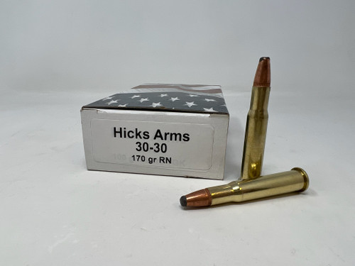 Hicks Arms 30-30 Winchester Ammunition HA3030SP170 170 Grain Soft Point 20 Rounds