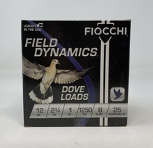 Fiocchi 12 Gauge Ammunition Game & Target FI12GT8CASE 2-3/4" #8 Shot 1oz 1250fps CASE 250 Rounds