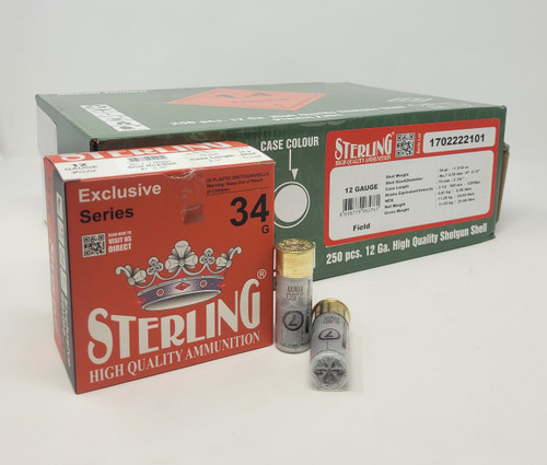 Sterling 12 Gauge Ammunition STRLG1234G7CASE 2-3/4" 1-3/16oz #7 Shot 1295fps CASE 250 Rounds