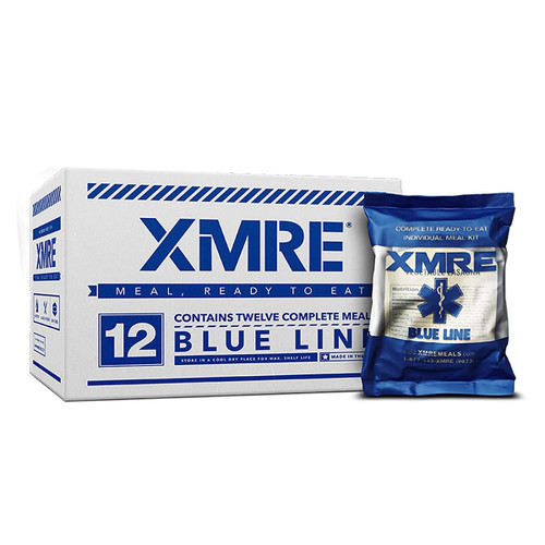 XMRE Meal Ready To Eat Blue Line XMREBL12HCASE With Flameless Ration Heaters CASE of 12 Meals