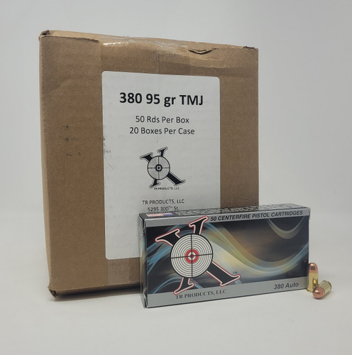 Ten Ring 380 Auto Ammunition 95 Grain Total Metal Jacket CASE 1000 Rounds