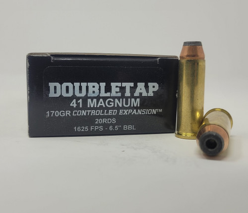 Double Tap 41 Mag Ammunition DT41MAG170CE20 170 Grain Controlled Expansion Hollow Point 20 Rounds