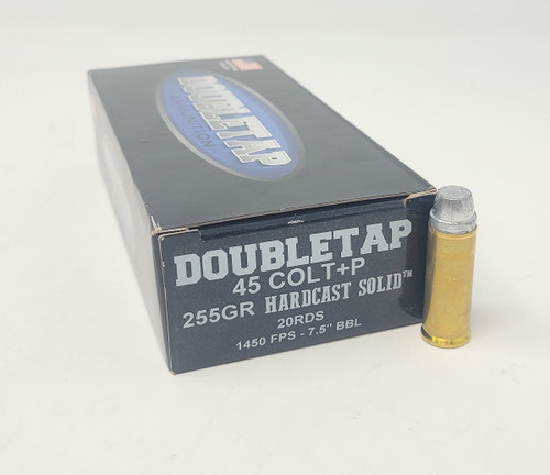 DoubleTap 45 Colt +P Ammunition DT45CLTP255HCS20 255 Hard Cast Solid Semi-Wadcutter 20 Rounds