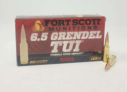 Fort Scott Munitions 6.5 Grendel Ammunition FSM65GR123SCV2 123 Grain Solid Copper Spun 20 Rounds