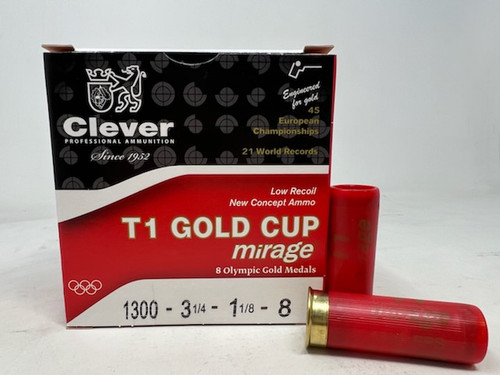 Clever 12 Gauge Ammunition CMST12SC8CASE T1 Sporting Clay #8 Shot 2-3/4" 1-1/8oz 1300fps CASE 250 Rounds