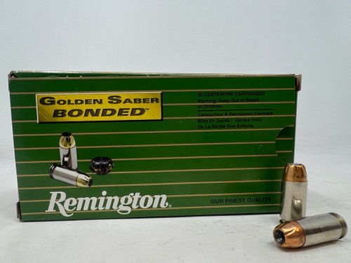 Remington Golden Saber 40 S&W Ammunition GSB40SWB 180 Grain Bonded Jacketed Hollow Point 50 Rounds