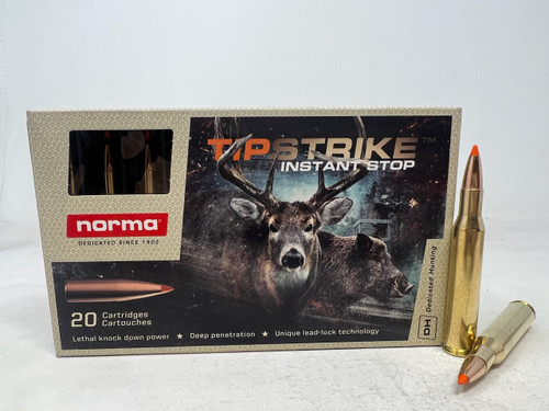 Norma 270 Winchester Tipstrike Ammunition NORMA20169292 140 Grain Ballistic Tip 20 Rounds