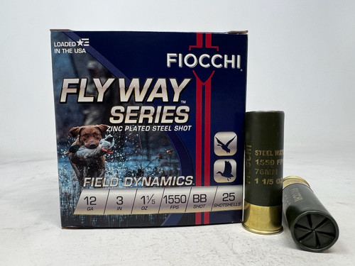 Fiocchi 12 Gauge Ammunition FI123ST15BCASE Steel Waterfowl 3" BB Shot 1-1/5oz 1550fps CASE 250 Rounds