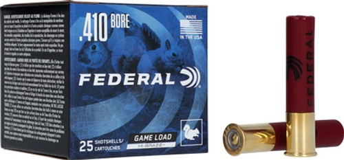 Federal 410 Bore Game Load Hi-Brass Ammunition FH41375 #7.5 Shot 3" 11/16oz 1135fps 25 Rounds