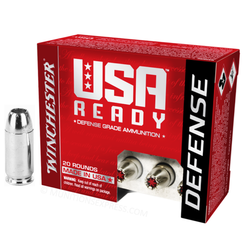 Winchester 45 Auto USA Ready Ammunition RED45HP 200 Grain Hex-Vented Hollow Point 20 Rounds