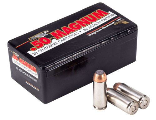 Magnum Research 50 Action Express Ammunition DEP50JSP350B 350 Grain Jacketed Soft Point 20 Rounds