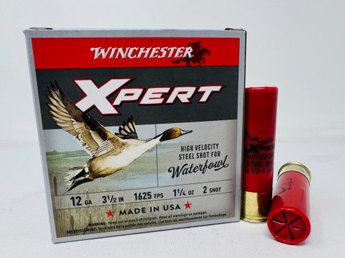 Winchester 12 Gauge Ammunition Xpert Waterfowl WEX12LM2 3-1/2" #2 Steel Shot 1-1/4oz 1625fps 25 Rounds