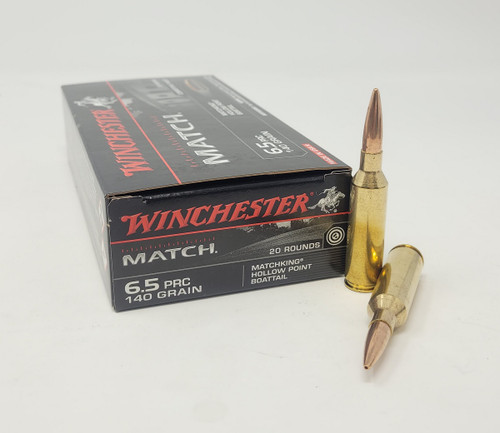 Winchester 6.5 PRC Ammunition S65PM 140 Grain Matchking Boat Tail Hollow Point 20 Rounds