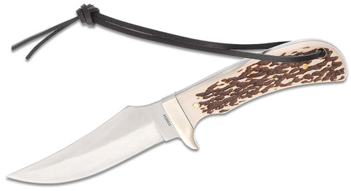 Schrade Uncle Henry Fixed Blade Knife UH1100034 4.25" Trailing Point Blade Staglon Handles/Satin Blade Finish