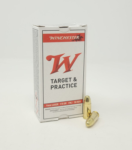 Winchester 9mm Luger Ammunition Q4172X 115 Grain Full Metal Jacket 50 Rounds